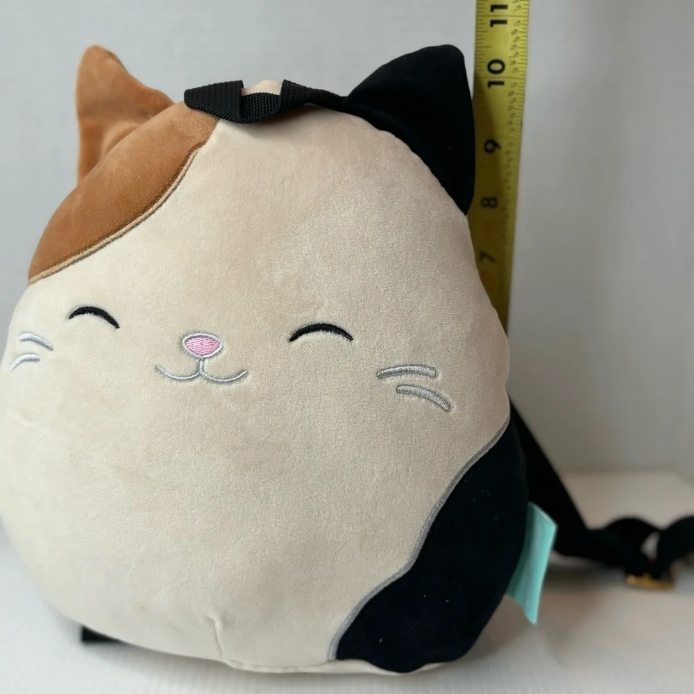 Squishmallows Cam the Calico Cat 10” Plush Backpack Stuffed Animal Toy Bag Tote